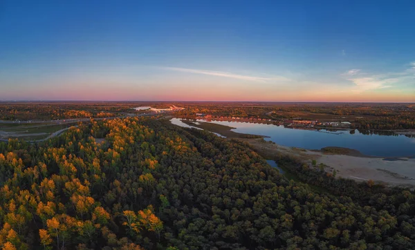 Barnaul şehrine hava görüntüsü. — Stok fotoğraf