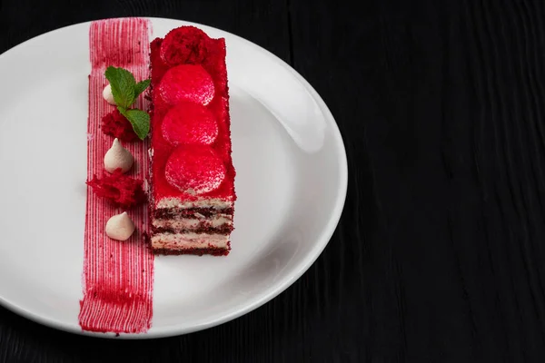 Rote Samttorte — Stockfoto