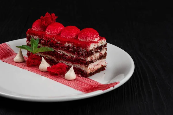 Rote Samttorte — Stockfoto