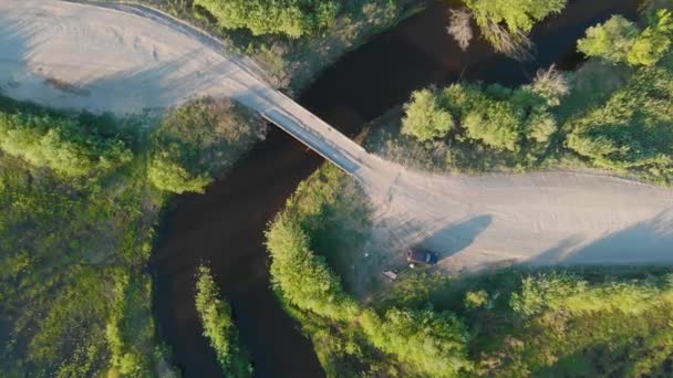 Drone aérien de rivière sauvage tir — Video