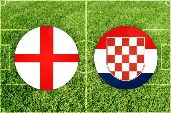 Angleterre vs Croatie match de football — Photo