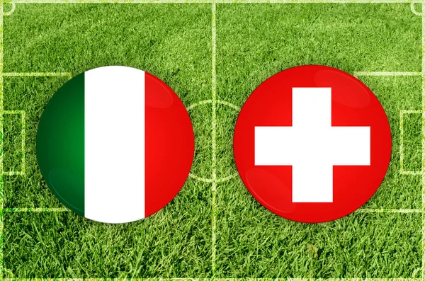 Italien vs Schweiz fotbollsmatch — Stockfoto