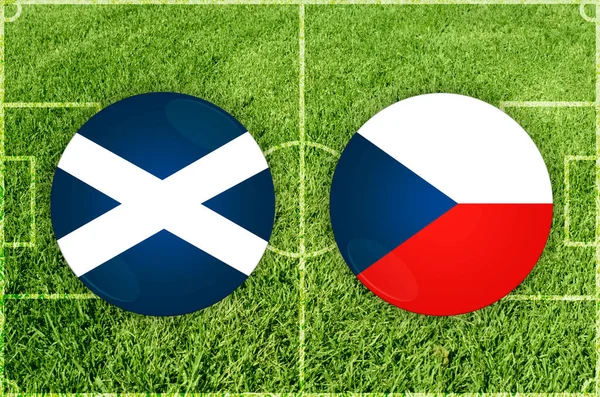 Fußballspiel Schottland gegen Tschechien — Stockfoto