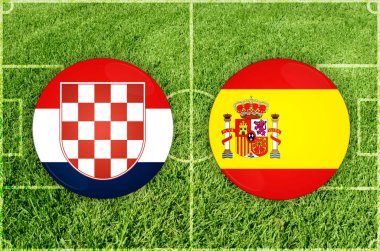Hırvatistan İspanya futbol maçına karşı