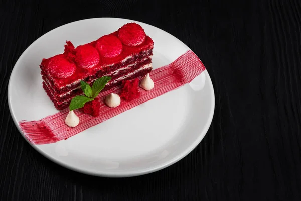 Rote Samttorte — Stockfoto