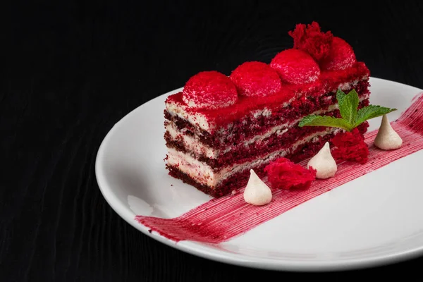 Rote Samttorte — Stockfoto