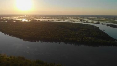 Ob Nehri 'nin havadan görünüşü