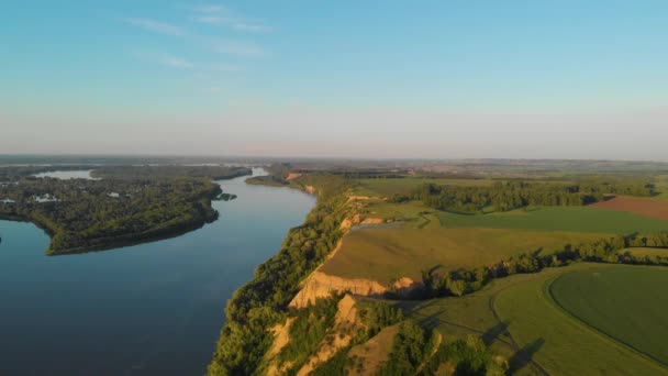 ओबी नदी का हवाई दृश्य — स्टॉक वीडियो