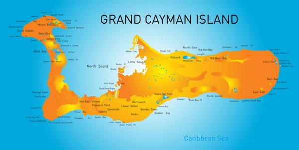 Grand Cayman — Vettoriale Stock