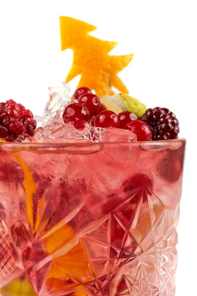 Berries new year cocktail — Stock Photo, Image