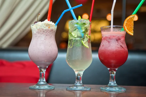 Tre cocktail analcolici sani — Foto Stock