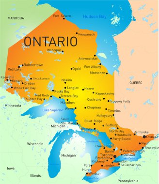 Ontario Province Map clipart