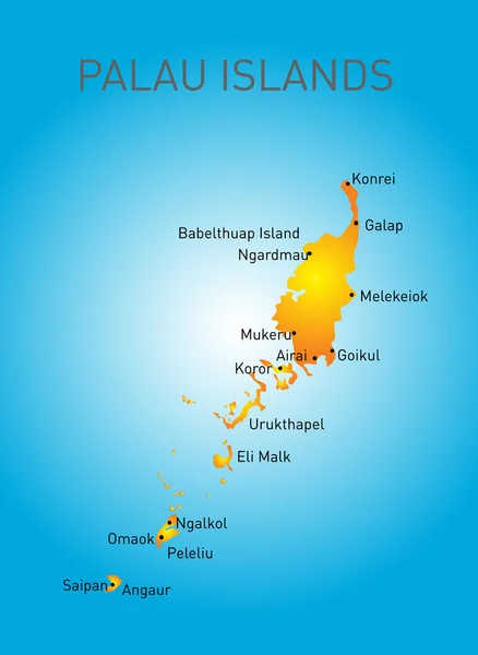 Palau mapa —  Vetores de Stock