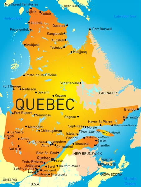 Provincia de Quebec — Archivo Imágenes Vectoriales