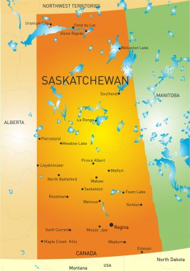 Saskatchewan province map clipart