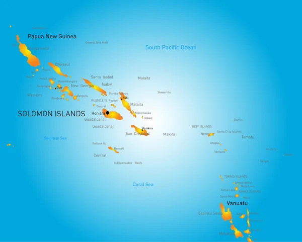 Soloman island — Stock Vector