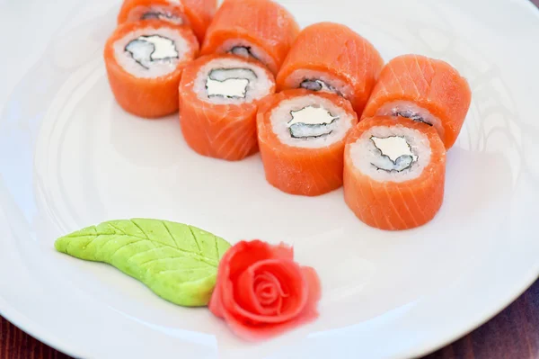 Lax rulla sushi — Stockfoto