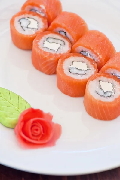 Lax rulla sushi — Stockfoto