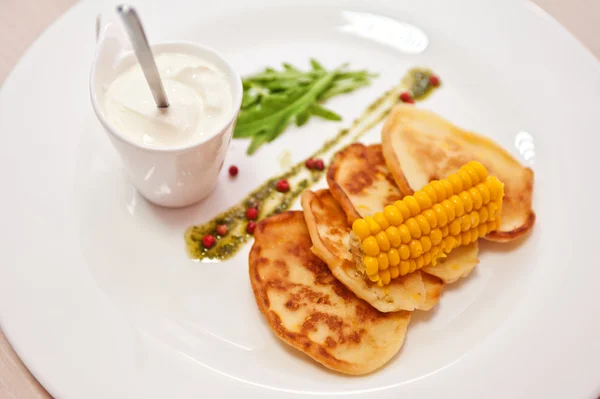 Corn pancakes — Stock Photo, Image