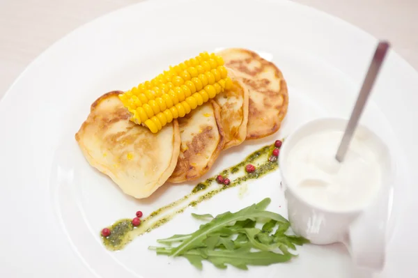 Corn pancakes — Stock Photo, Image