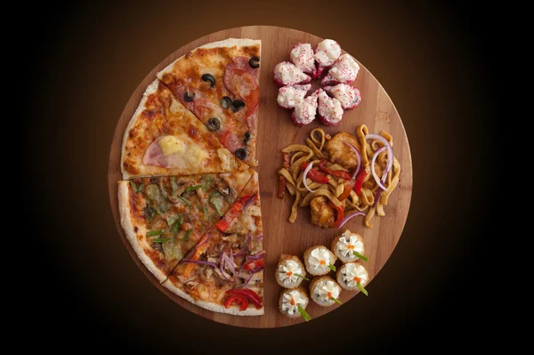 Pizza és sushi f — Stock Fotó