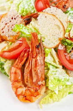 lezzetli karides salatası