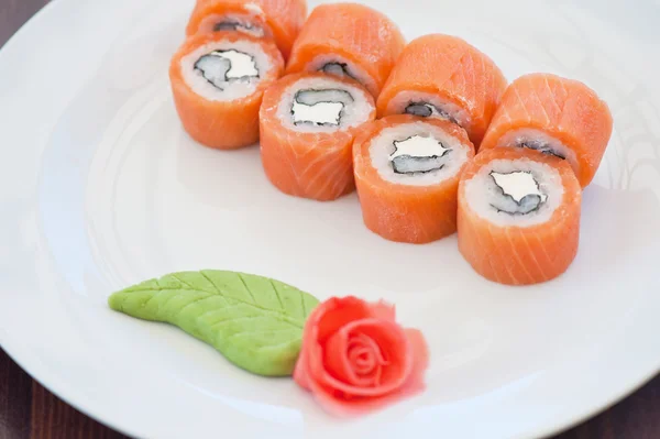 Lax rulla sushi — Stockfoto