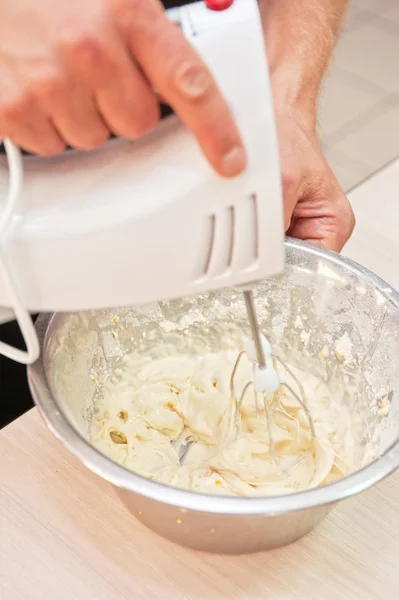 Mais-Pfannkuchen kochen — Stockfoto