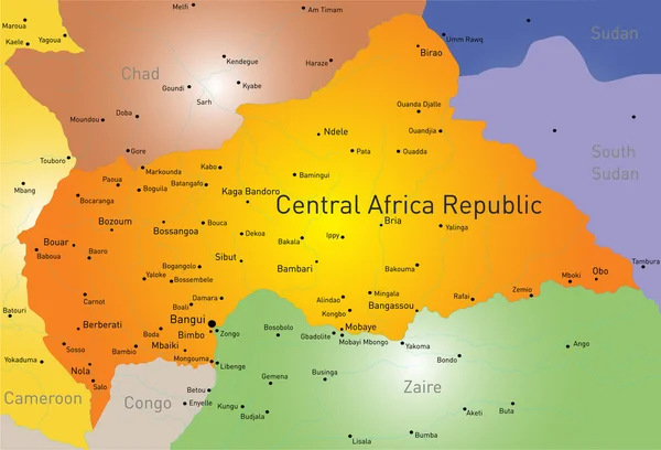 Repubblica Centrafricana — Vettoriale Stock