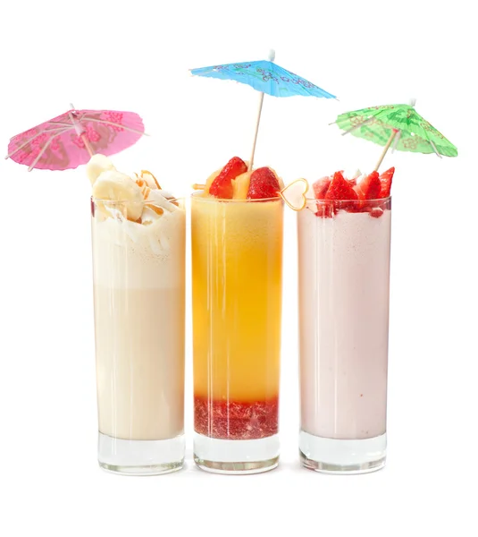 Drei gesunde alkoholfreie Cocktails — Stockfoto