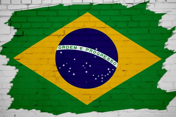 Brasil flagga — Stockfoto