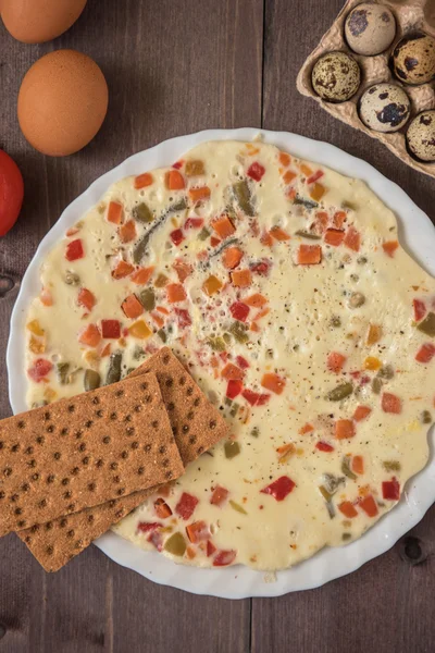 Omelett gebacken — Stockfoto