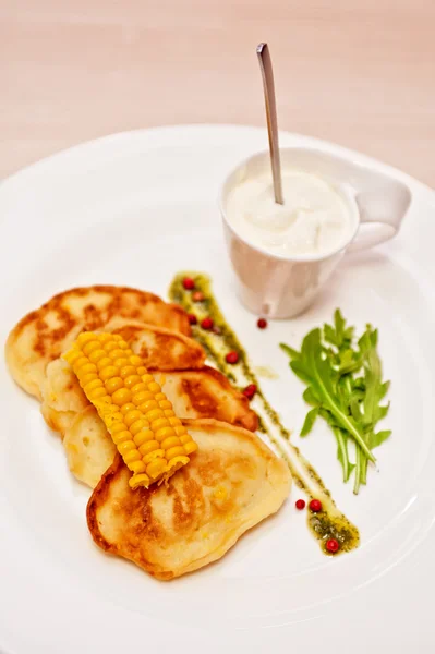 Corn pancakes — Stock Photo, Image