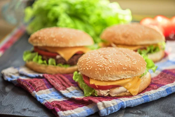 Házi hamburgert — Stock Fotó