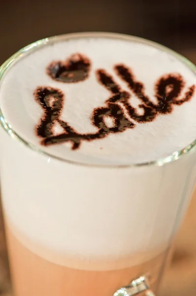 Latte closeup — Stock Photo, Image