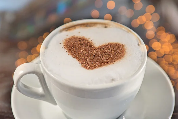 Kahve kalp şekli — Stok fotoğraf