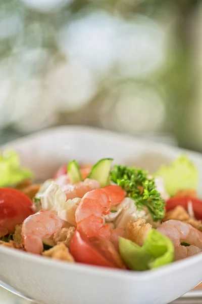 Shrimp vegetable salad — Stock Photo, Image