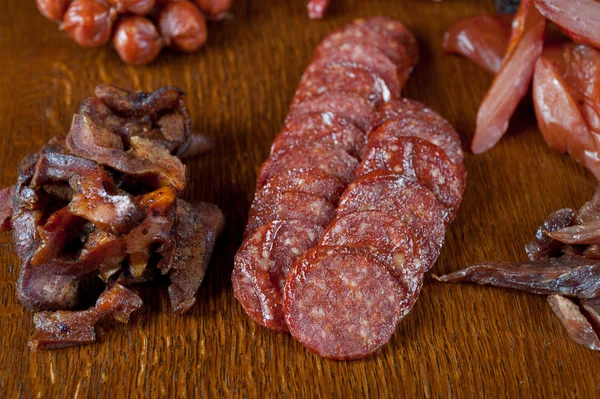 Meat and sausages — Stock Photo, Image