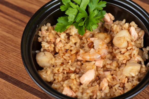 Shrimps risotto — Stock Photo, Image