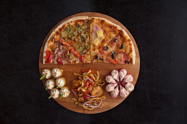 ピザや寿司の f — ストック写真