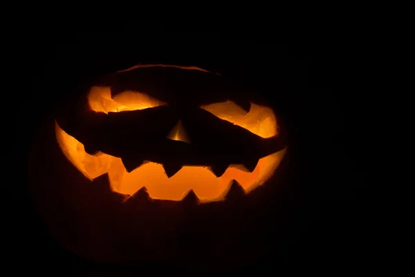 Dynia halloween na czarno — Zdjęcie stockowe