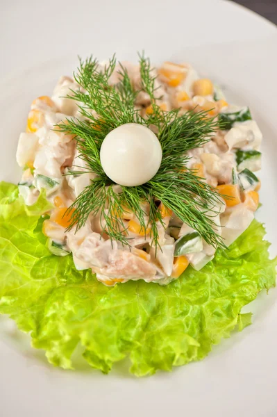 Salata tavuk göğsü üzerinden — Stok fotoğraf