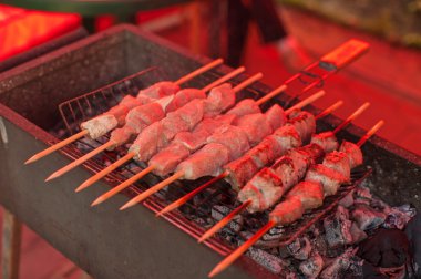 Marine edilmiş ızgara kebab