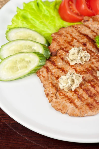 Pork chop with vegetable — Stock Photo, Image