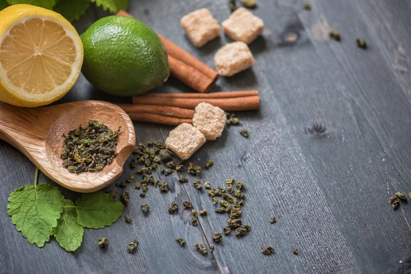 Composición de té bayas — Foto de Stock