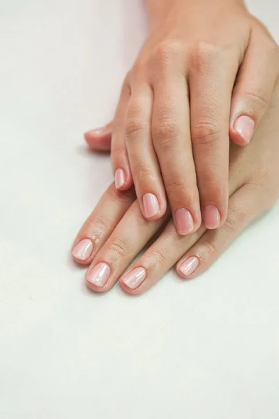 Vrouw nagels close-up — Stockfoto