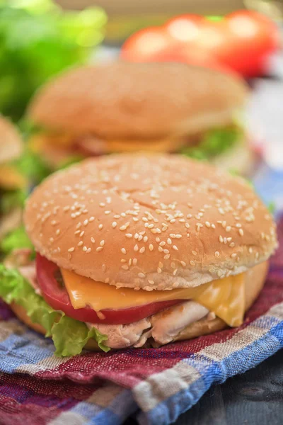 Huisgemaakte hamburgers — Stockfoto
