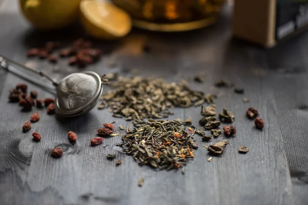 Beeren Tee Zusammensetzung — Stockfoto