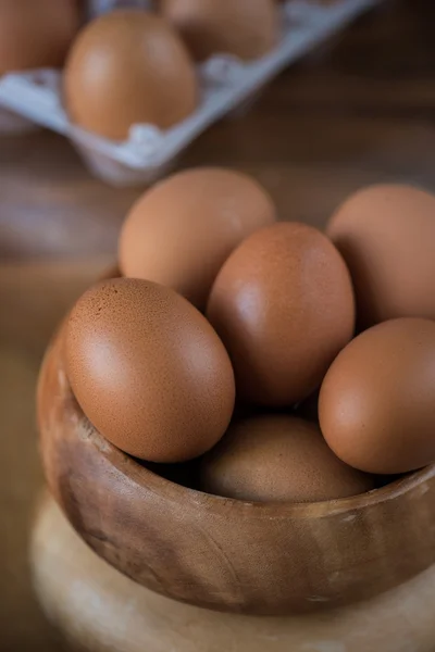 Fresh eggs closeup — Stock Photo, Image