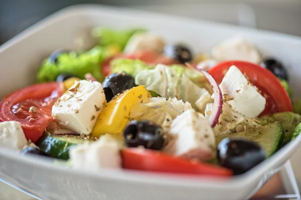 Greek salad closeup — Stock Photo, Image